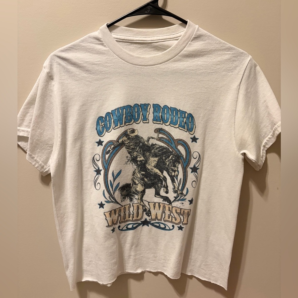 Cowboy Rodeo Cropped Graphic T-Shirt